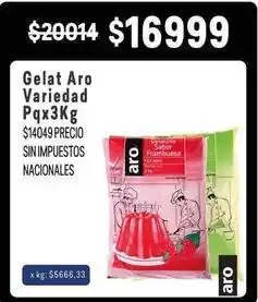Makro Aro - gelat variedad pq x 3kg oferta