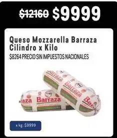 Makro Barraza - queso mozzarella cilindro oferta
