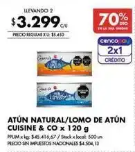 Disco Atún natural/lomo de atún oferta