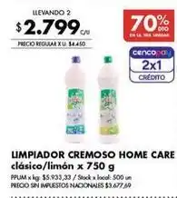 Disco Limpiador cremoso home care clásico/limón oferta