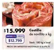 Disco Costilla de novillito oferta