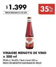 Disco Menoyo - vinagre de vino oferta
