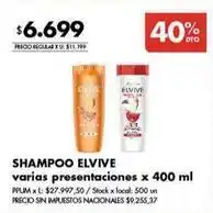 Disco Elvive - shampoo oferta