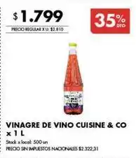 Disco Vinagre de vino cuisine & co oferta
