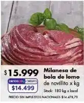 Disco Milanesa de bola de lomo de novillito oferta