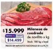Disco Milanesa de cuadrada de novillito oferta