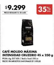 Disco Café molido máxima intensidad cruzeiro 4s oferta