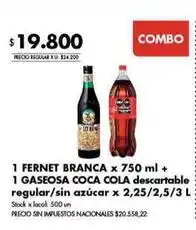 Disco Coca cola - fernet branca + gaseosa coca cola oferta