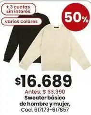 Coto Sweater básico de hombre y mujer, cod. 617173-617857 oferta