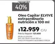 Jumbo Elvive - oleo capilar extraordinario nutrición oferta