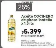 Jumbo Cocinero - aceite de girasol oferta