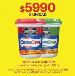 Casancrem - queso clásico o balance