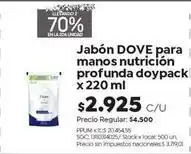 Jumbo Dove - jabón para manos nutrición profunda doypack oferta