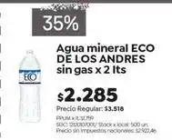 Jumbo Eco de los andes - agua mineral sin gas oferta