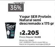 Jumbo Ser - yogur ser protein natural semi descremado oferta