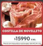 Jumbo Costilla de novillito oferta
