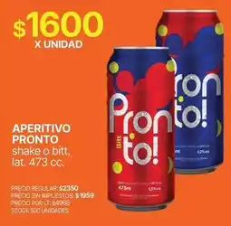 Supermercados Vea Aperitivo pronto shake o bitt oferta