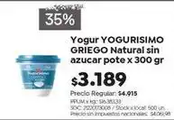 Jumbo Yogurísimo - yogurisimo griego natural sin azucar pote oferta