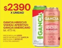 Supermercados Vea Gancia - hibiscus vodka/ aperitivo oferta