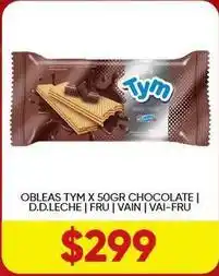 Supermercados Tadicor Tym - obleas chocolate oferta