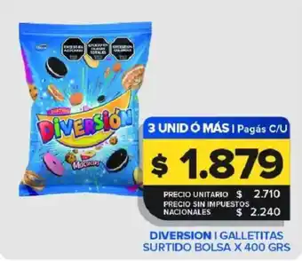 Carrefour Maxi Diversion galletitas surtido bolsa oferta