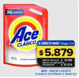 Carrefour Maxi Ace jabon liquido clasico oferta