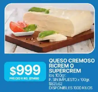 Queso cremoso ricrem o supercrem