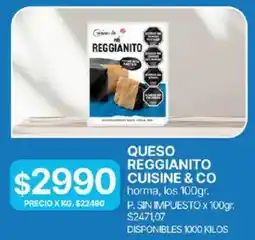Supermercados Vea Cuisine & Co queso reggianito oferta