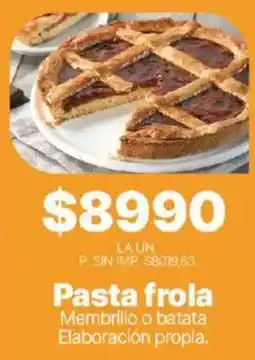Supermercados Vea Pasta frola oferta