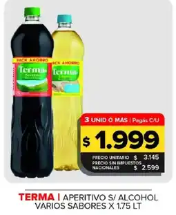 Carrefour Maxi Terma aperitivo s/ alcohol varios sabores oferta