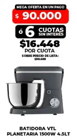Supermayorista Vital Vtl batidora planetaria oferta