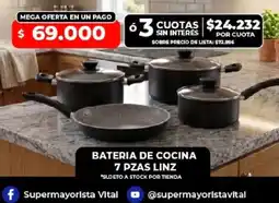 Supermayorista Vital Linz batería de cocina oferta