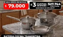 Supermayorista Vital Tramontina batería cocina oferta