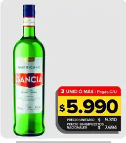 Carrefour Maxi Gancia americano oferta
