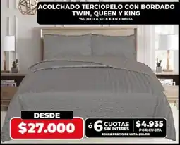 Supermayorista Vital Acolchado terciopelo con bordado oferta