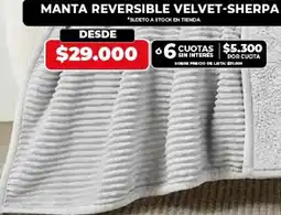 Supermayorista Vital Manta reversible velvet-shepa oferta