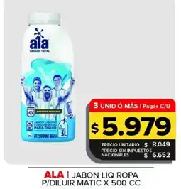 Carrefour Maxi Ala jabon liquido ropa p/diluir matic oferta