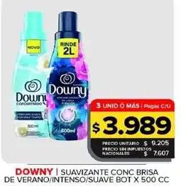 Carrefour Maxi Downy suavizante conc brisa de verano/intenso/suave oferta