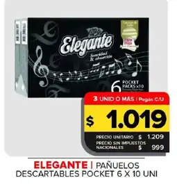 Carrefour Maxi Elegante pañuelos descartables pocket oferta