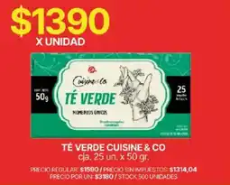 Supermercados Vea Cuisine & Co té verde oferta