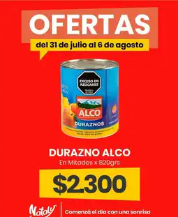 Super Nataly Alco durazno oferta