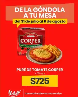 Super Nataly Corper puré de tomate oferta