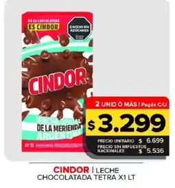 Carrefour Maxi Cindor leche chocolatada oferta