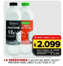 Carrefour Maxi La serenisima leche uat desc s/lact protein/ parc desc 0 lactosa oferta