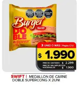 Carrefour Maxi Swift medallon de carne doble supercong oferta