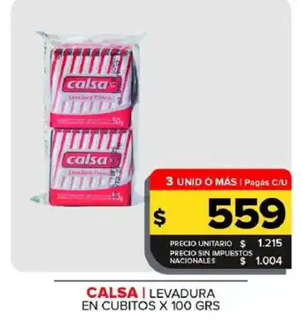 Carrefour Maxi Calsa levadura en cubitos oferta