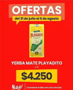 Super Nataly Playadito yerba mate oferta