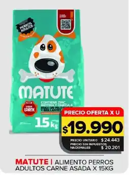Carrefour Maxi Matute alimento perros adultos carne asada oferta