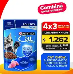 Carrefour Maxi Cat chow alimento gatos humedo pouch pollo oferta