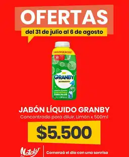 Super Nataly Granby jabón líquido oferta
